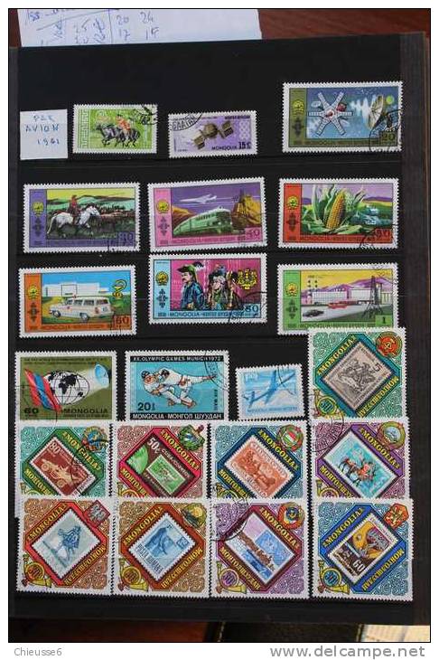 AC127 - Mongolie  lot + 500 timbres