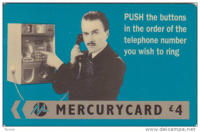 Mercury, MER186, Harry Enfield - Push, 2 Scans.  20MERD - [ 4] Mercury Communications & Paytelco