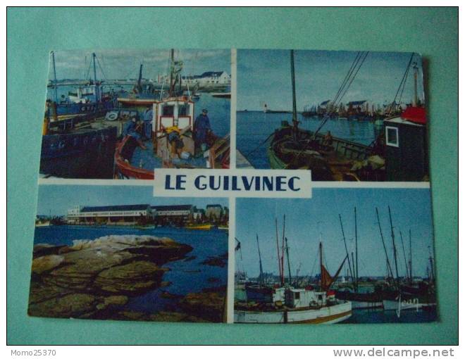 LE GUILVINEC 29 PORT CHALUTIERS CRIEE THONIERS Maps Postcard Postkarte Cartolina - Guilvinec