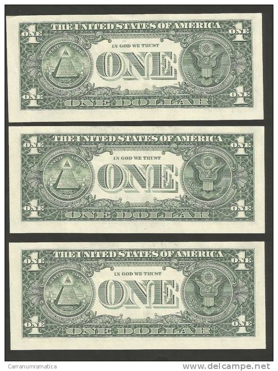United States Of America - 1 DOLLAR - 2006 (5 Consecutive BANKNOTES - SERIAL NUMBER) - Bilglietti Della Riserva Federale (1928-...)