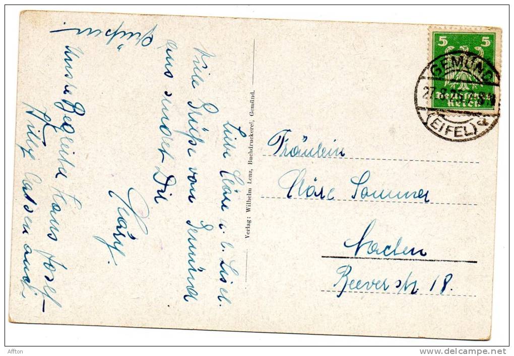 Gemund Eifel Old Postcard - Schleiden