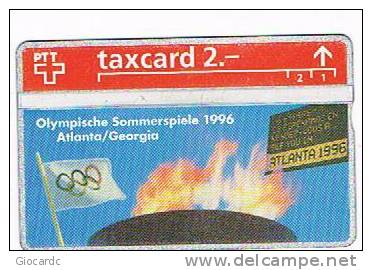 SVIZZERA (SWITZERLAND) - PTT - 1993 OLYMPIC GAMES ATLANTA 1996 CODE 304L   - MINT -  RIF. 4106 - Juegos Olímpicos