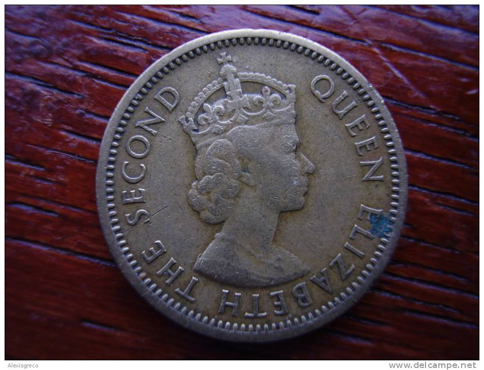 E.CARIBBEAN STATES - BR.EAST Caribbean Territories 1955 5 Cents Nickel-brass USED Coin. - Territoires Britanniques Des Caraïbes