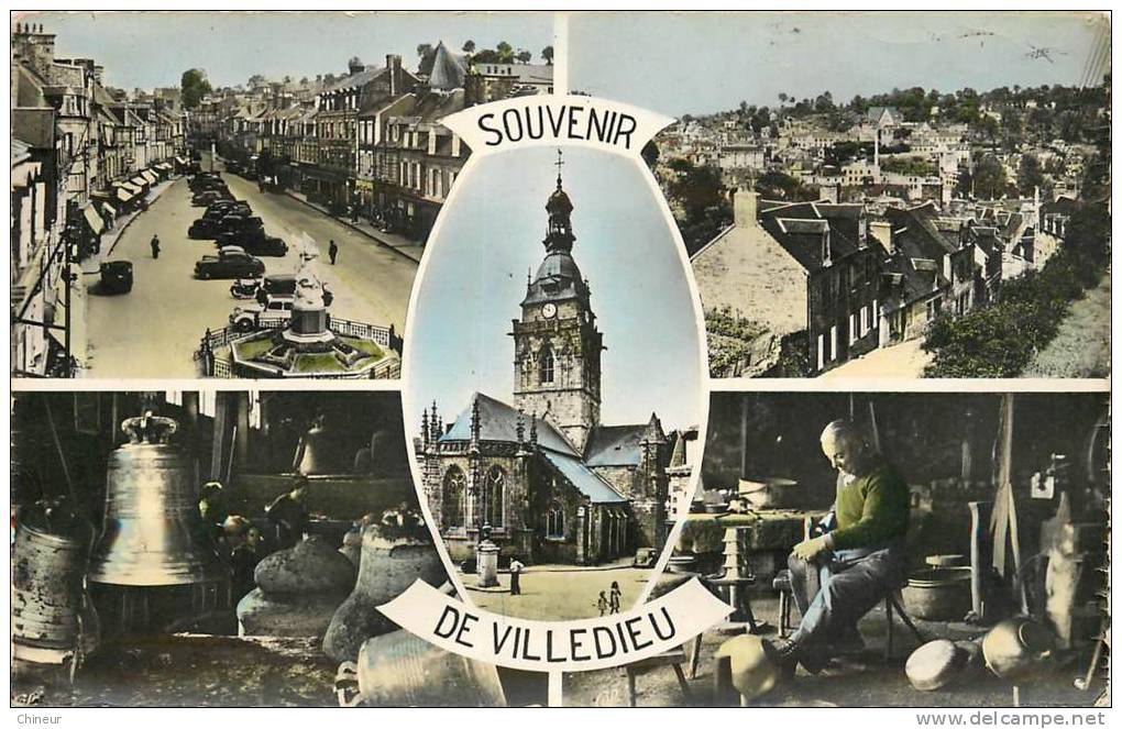 VILLEDIEU LES POELES CARTE MULTIVUES - Villedieu