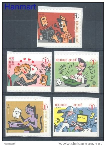 Belgium 2007 Mi 3763-3767BDl Mnh - Telecom, Letters, Music, Comics,cats, Computers - Telecom