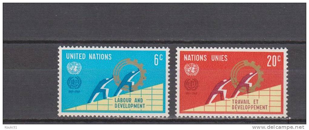 Nations Unies ( New York ) YT 193/4 ** : OIT - 1969 - OIT