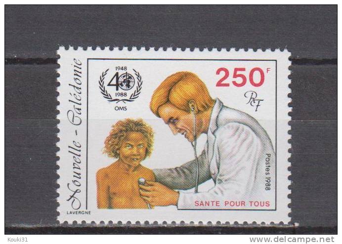 Nouvelle-Calédonie YT 565 ** : OMS , Médecin - 1988 - Unused Stamps