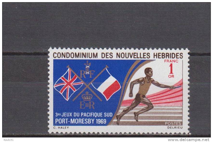 Nouvelles-Hébrides YT 283 ** : Course De Relais - 1969 - Unused Stamps