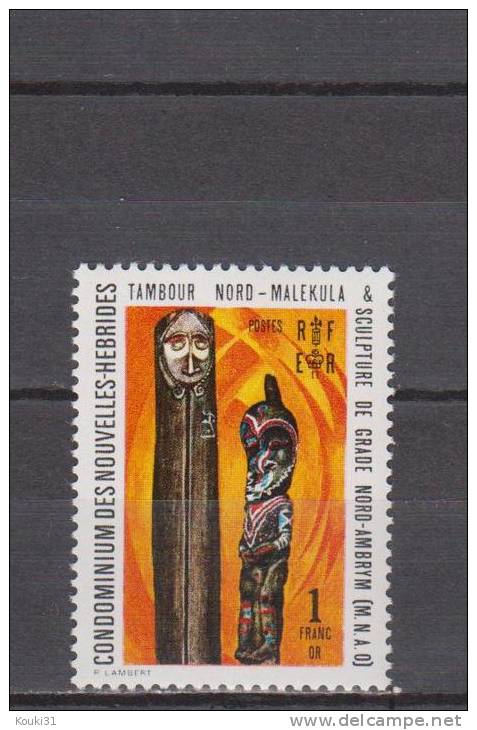 Nouvelles-Hébrides YT 334 ** : Tambour Et Sculpture - 1972 - Unused Stamps