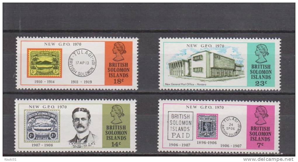 Salomon YT 185/8 ** : Bureau De Poste , Timbre Sur Timbre - 1970 - British Solomon Islands (...-1978)