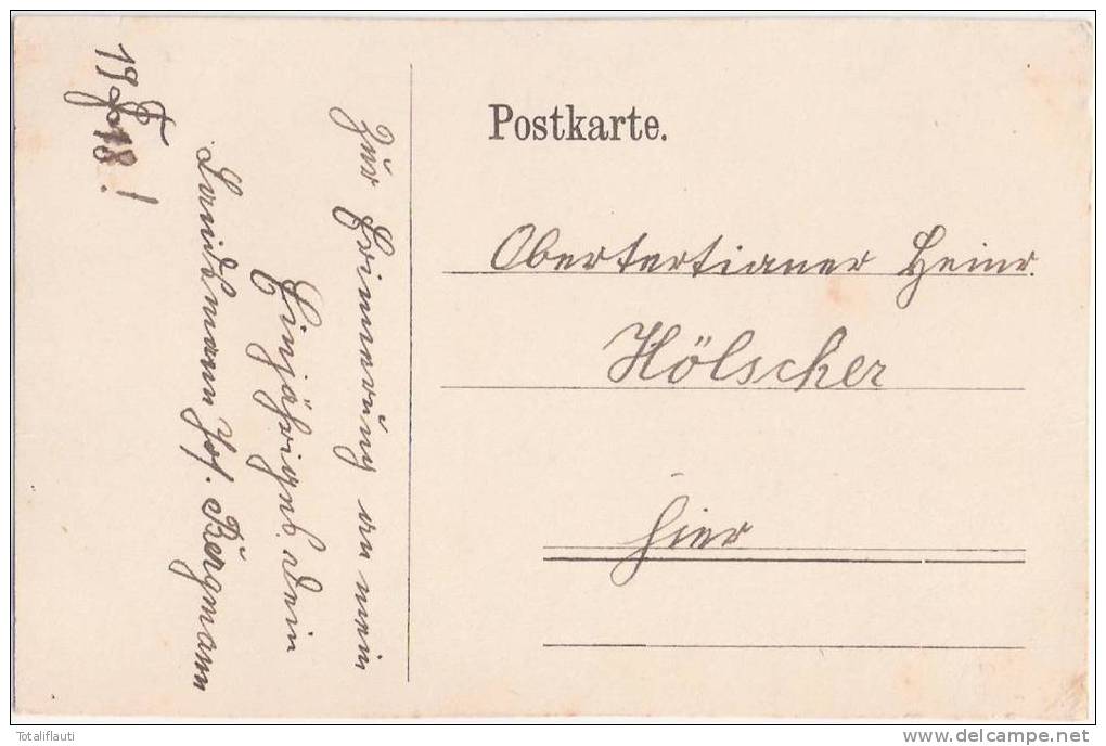 Münster Westfalen Einjährig Freiwillige Gymnasium 1918 Adler Patriotika Studentika TOP-Erhaltung Postalisch Ungelaufen - Muenster