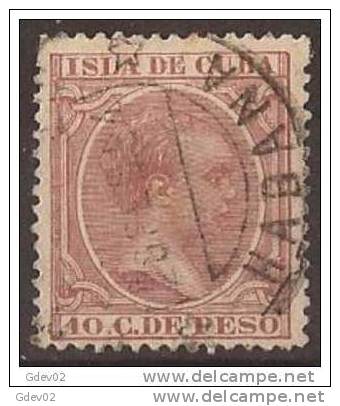 CU152-LAB377TCFR.España.Spain.Espagne.CUBA  ESPAÑOL.Alfonso Xlll.1896 (Ed 152º) .sin Charnela.centrado De Lujo - Familias Reales