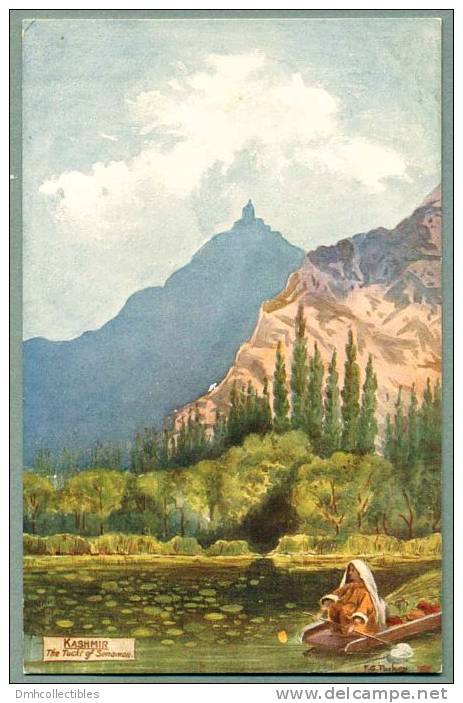 The Tuckt Of Sunamen In Kashmir Ca. 1909 Raphael Tuck Oilette Postcard Artist-signed F.G. Parbury (kk-8) - India