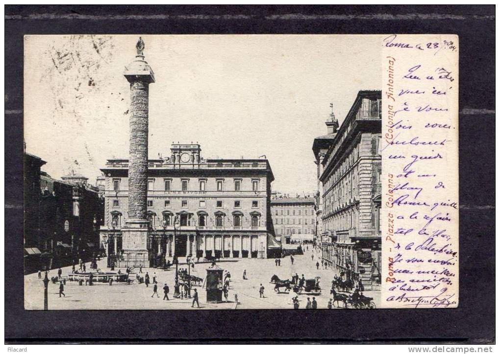 34817     Italia,     Roma  -  PIazza  Colonna Antonina,  VG  1904 - Places & Squares