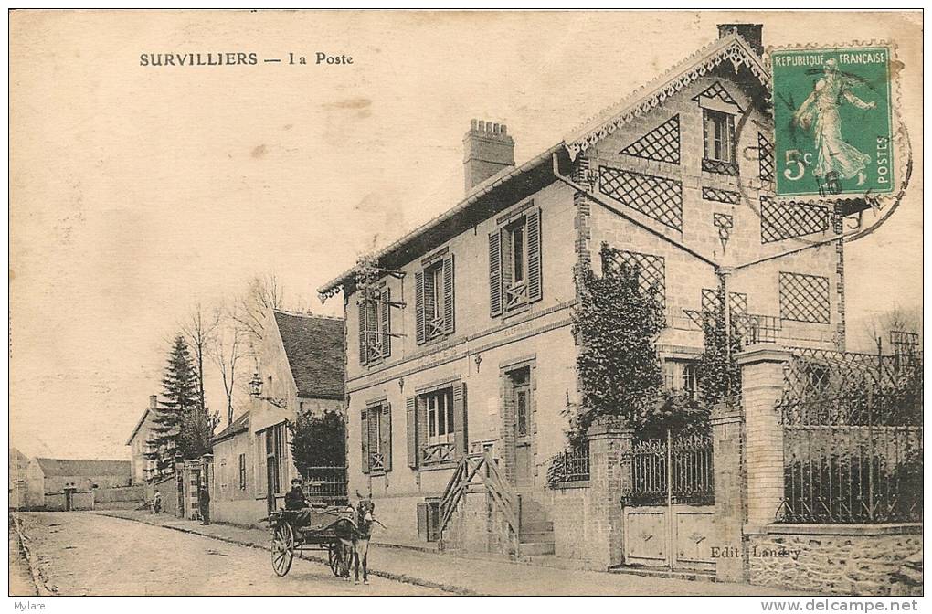 Cpa95 Survilliers La Poste - Survilliers