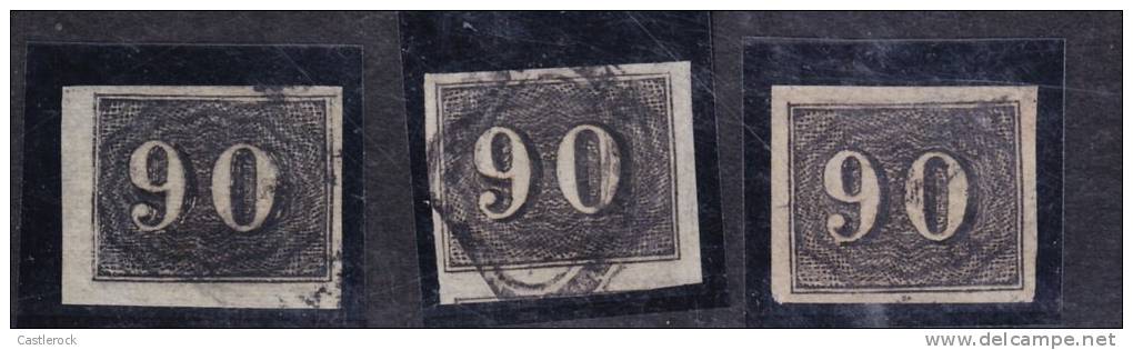 O) 1850 BRAZIL, INCLINADOS 90 REIS, SC 25 NICE TOWN ORNAMENTAL CANCELLATIONS GOOD MARGINS . - Neufs