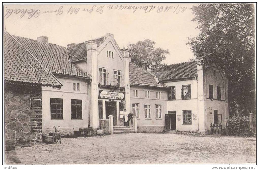 Neuhausen Kr Königsberg Gasthaus B Meding Nachfahren Laden Friseur Gursew 25.8.1913 Gelaufen - Ostpreussen