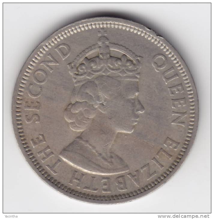 @Y@   MAURITIUS  ONE  RUPEE  1956  XF   (C214) - Maurice