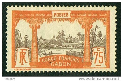 GABON  Légende: Congo Français / Gabon 75 C  Oblitéré - Used Stamps