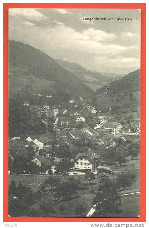 C1153 Langenbruck Von Südosten. Feldpost 143 In 1916. Konzumverein Waldenburg 5670. Scan Der Rückseite On-line. - Langenbruck