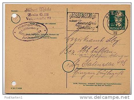 SBZ P35/01 Postkarte Bebel Berlin  1952  Kat. 11,00 € - Ganzsachen