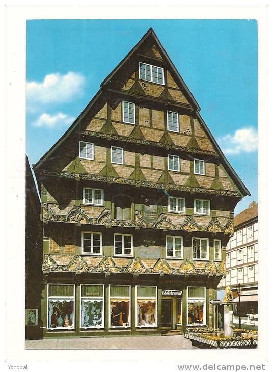 Cp, Allemagne, Herzogstadt Celle, Hoppener Haus, Voyagée 1989 - Celle