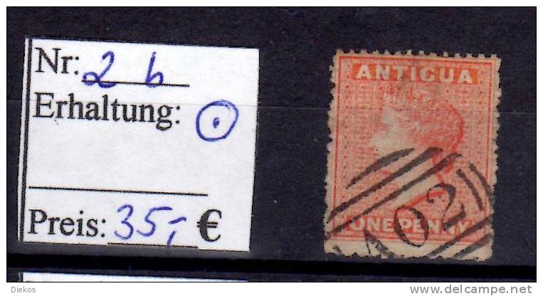 Antigua   Michel Nr:  2b    Gebraucht  #3140 - 1858-1960 Kronenkolonie