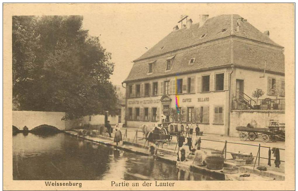 CPA FRANCE 67 "Wissembourg, Restaurant Café Billard" - Wissembourg