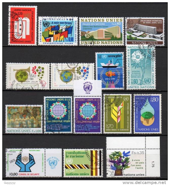 Nations Unies (Genève) - Lot De Timbres Oblitérés - Autres & Non Classés