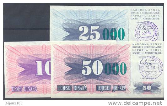 Bosnia & Herzegovina BILLS SET UNCIRCULAR 24-12-1993 ** - Bosnië En Herzegovina