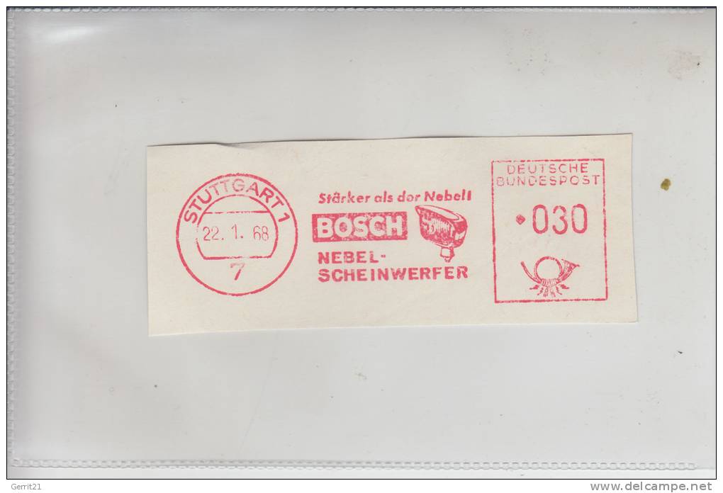 AUTO - Zubehör, BOSCH Nebelscheinwerfer, Stuttgart Freistempler 1968 - Sonstige & Ohne Zuordnung