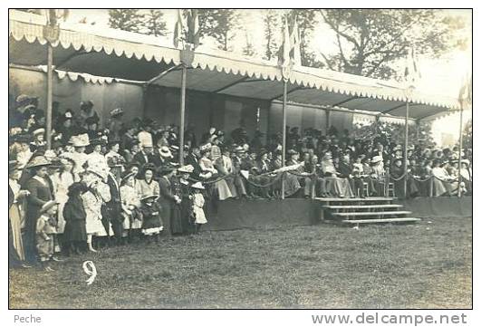 N°28441 -carte Photo Bayeux- Fêtes De Gymnastique -juillet 1909)-la Tribune- - Bayeux