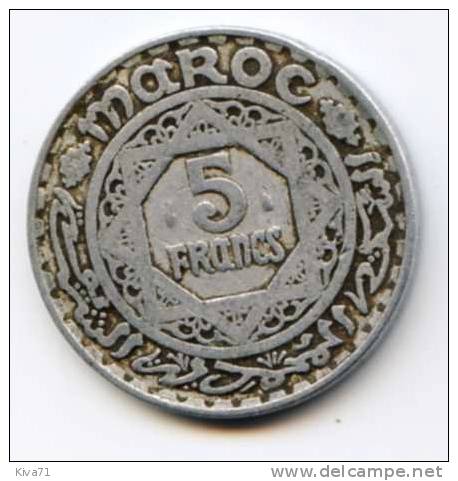 5 Francs "MAROC" Alu 1370  1951 - Marokko