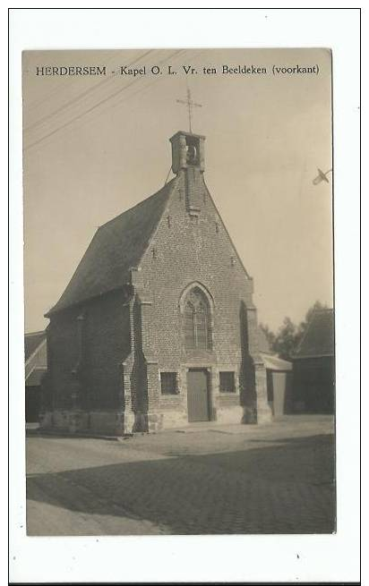 Herdersem. Kapel O.L.Vr. Ten Beeldeken (voorkant). - Aalst