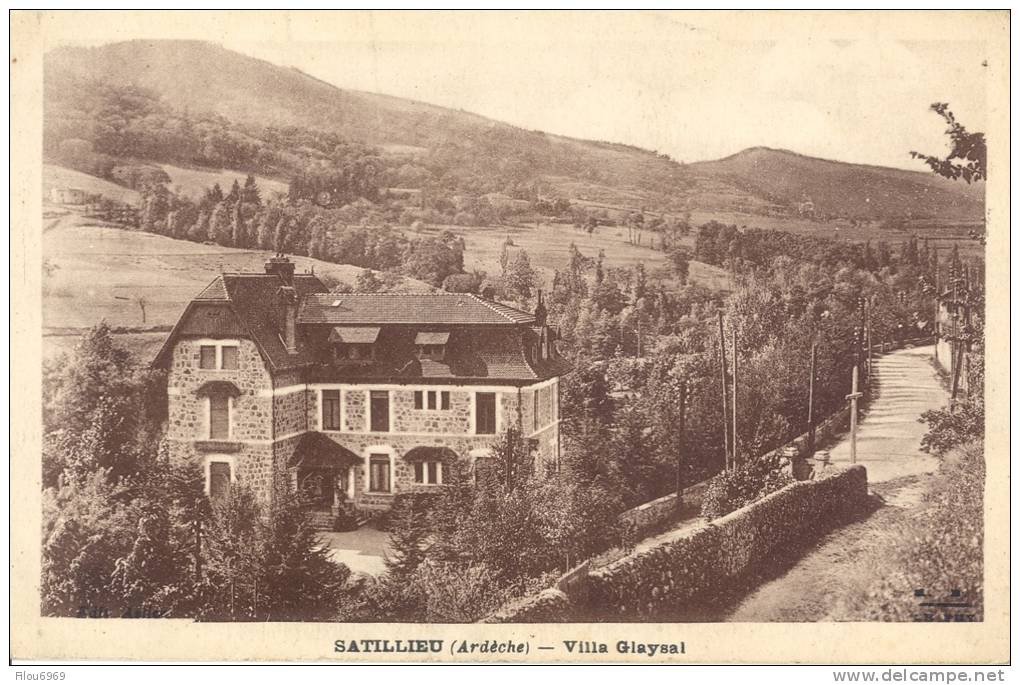 CARTE POSTALE    SATILLIEU   VILLA   GLAYSAL - Saint Péray