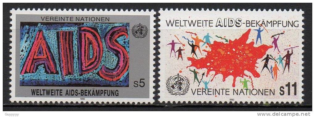 Nations Unies (Vienne) - 1990 - Yvert N° 104 & 105 ** - Ungebraucht