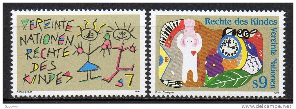 Nations Unies (Vienne) - 1991 - Yvert N° 125 & 126 ** - Unused Stamps