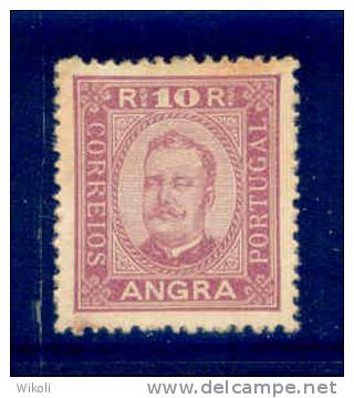! ! Angra - 1892 D. Carlos 10 R - Af. 02 - MH - Angra