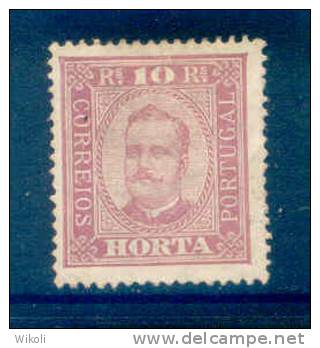 ! ! Horta - 1892 D. Carlos 10 R - Af. 02 - No Gum - Horta