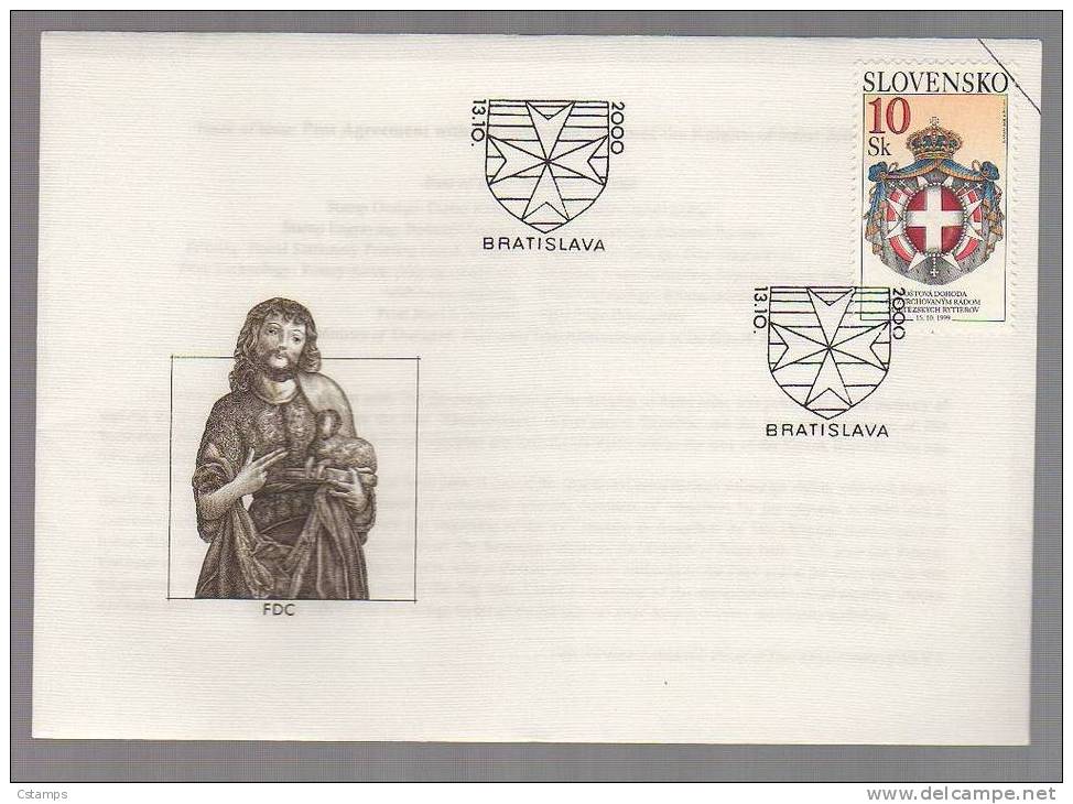 Escudo - 13/10/2000 - Eslovaquia - Cover - Sobre Fdc Specimen - Muestra - Omslagen