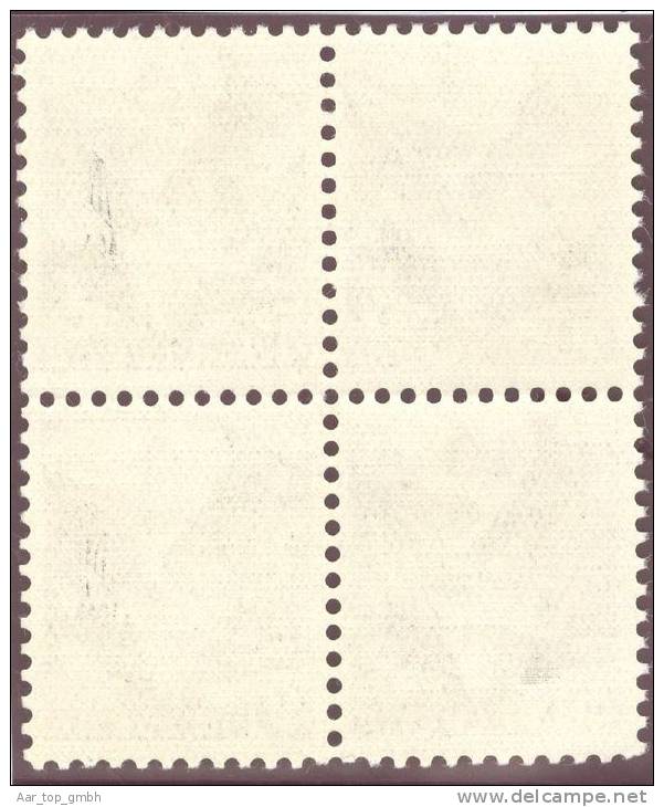 Schweiz 1936 Landschaft 40Rp. Seealpsee Geriffelt Im Viererblock Zu#209z, Mi#305z - Unused Stamps