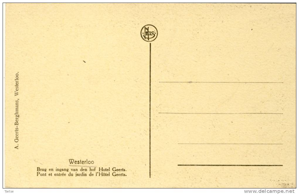 Westerloo - Brug En Ingang Van Den Hof Hotel Geerts ( Verso Zien  ) - Westerlo