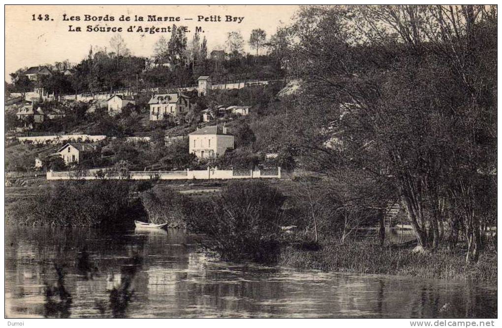 PETIT BRY  -  Les Bords De La Marne   -  Carte Expédiée  Le Perreux 1909 - Autres & Non Classés