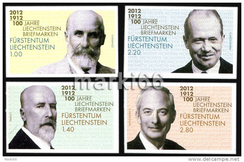 Liechtenstein - 2012 - Centenary Of Liechtenstein Stamps - Mint Imperforated Stamp Set - Neufs