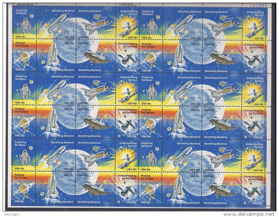 United States1981:SPACE Michel1481-8 KB Minisheet Mnh** - Sheets