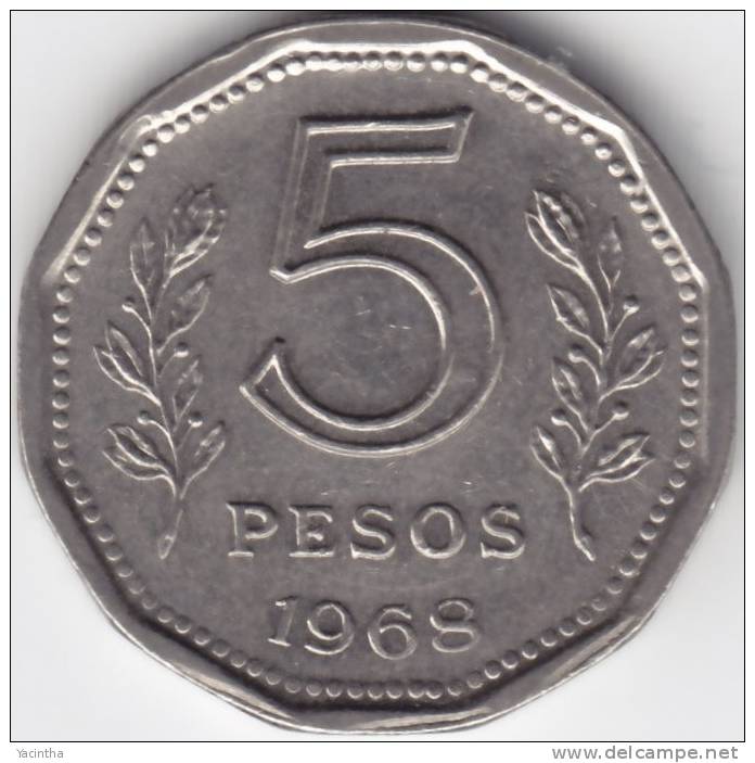 @Y@  Argentinië   5 Pesos  1968   (C242) - Argentine