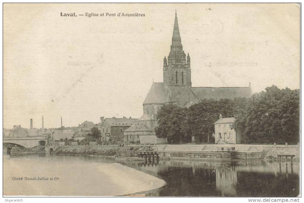 CPA LAVAL (Mayenne) - Eglise Et Pont D'Avesnières - Laval