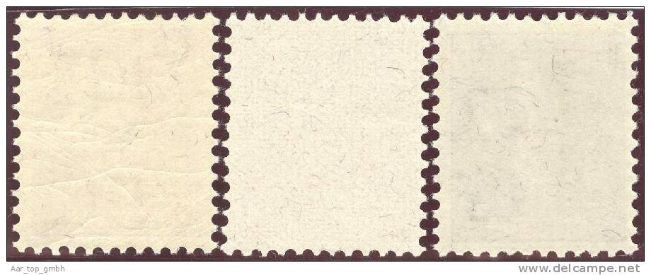 Schweiz 1907 Satz Helvetia Brustbild Zu#104-106 Mi#98-100 ** Postfrisch - Unused Stamps
