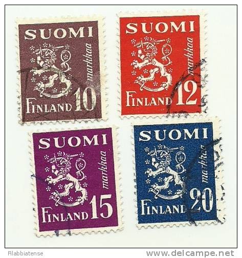 1950 - Finlandia 364/67 Ordinaria C2048, - Used Stamps