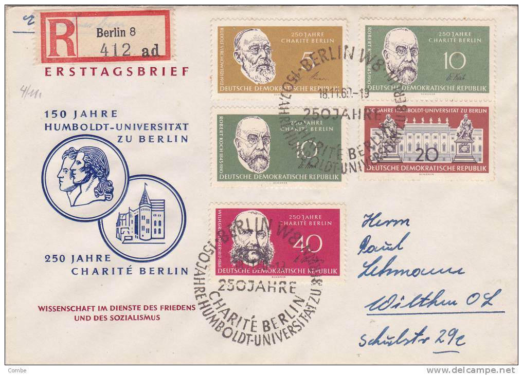 DDR LETTRE BRIEF RECOM., 1960, BERLIN, Mi 795.796.797.799 MiF /2546 - Brieven En Documenten